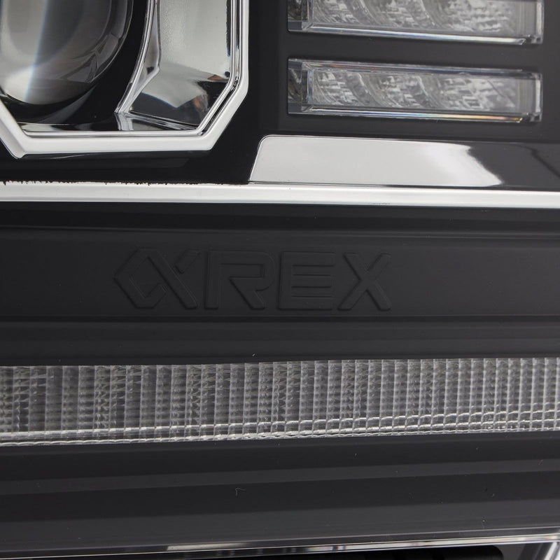 ALPHAREX - LUXX | Black | Sierra 1500 / 2500HD / 3500HD | 14-18-Headlights-Deviate Dezigns (DV8DZ9)