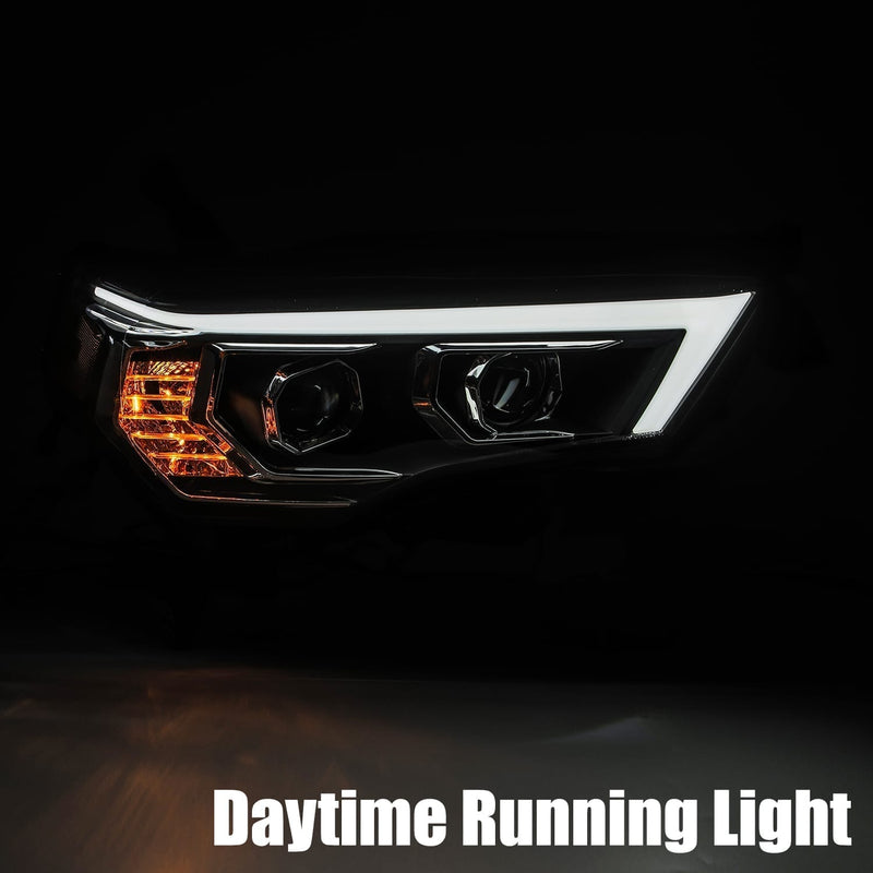 ALPHAREX - 14-20 Toyota 4Runner PRO-Series Projector Headlights Chrome-Lighting-Deviate Dezigns (DV8DZ9)