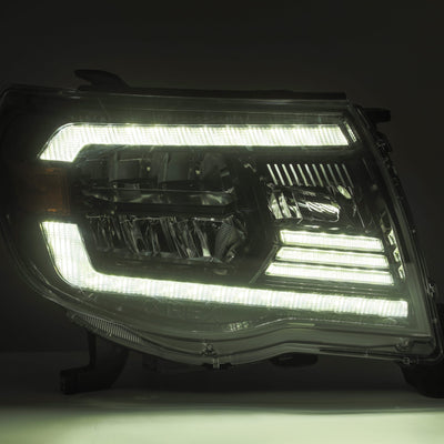 ALPHAREX - 05-11 Toyota Tacoma LUXX-Series LED Crystal Headlights Black-Lighting-Deviate Dezigns (DV8DZ9)