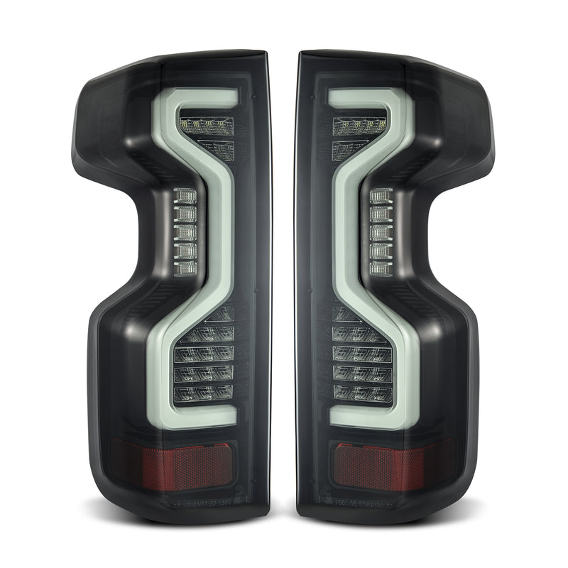 ALPHAREX - PRO-Series LED Tail Lights | Jet Black | 19-23 Chevrolet Silverado 1500/20-23 Silverado 2500HD/3500HD-Tail Lights-Deviate Dezigns (DV8DZ9)