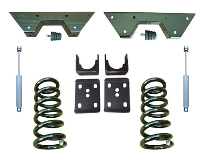 Trekline Motorsports | 1973-1987 C10/C15 | 3"/6" Coil Drop Kit With Shocks and C-Notch-Lowering Kits-Deviate Dezigns (DV8DZ9)