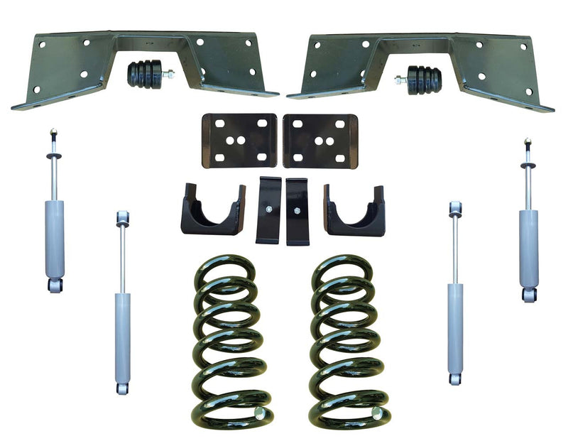 Trekline Motorsports | 2001-2006 Silverado/Sierra 1500 (V8) | 3"/6" Coil Drop Kit with Shocks and C-Notch-Lowering Kits-Deviate Dezigns (DV8DZ9)