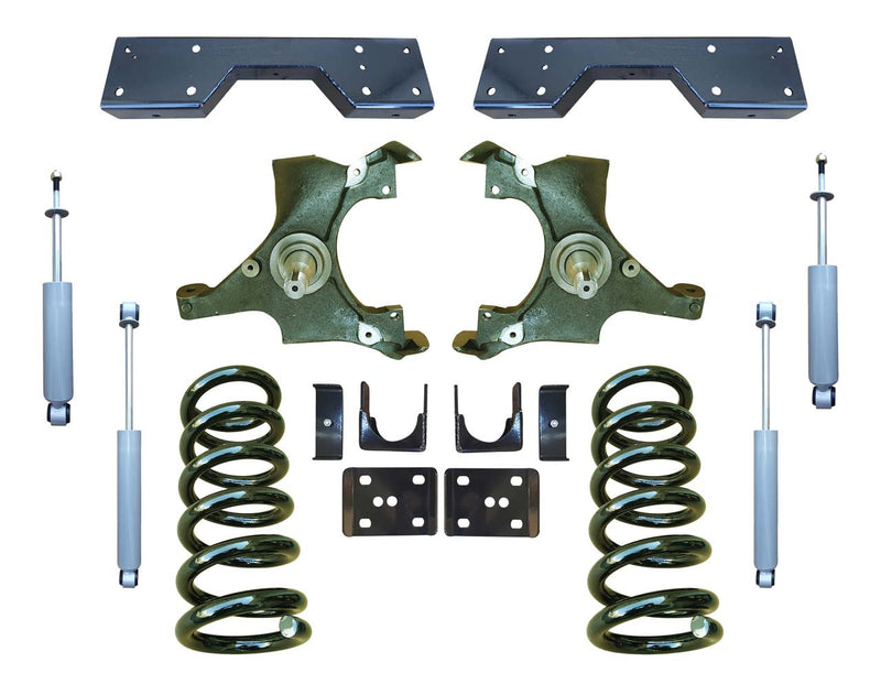 Trekline Motorsports | 1988-1991 C1500 | 4"/6" Drop Kit with Shocks and C-Notch-Lowering Kits-Deviate Dezigns (DV8DZ9)