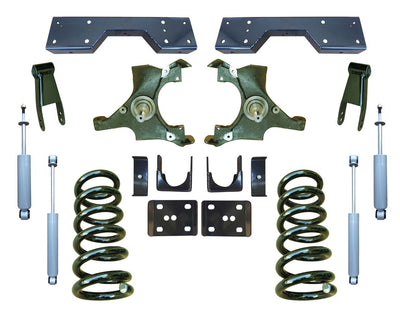 Trekline Motorsports | 1988-1991 C1500 | 4"/7" Drop Kit with Shocks and C-Notch-Lowering Kits-Deviate Dezigns (DV8DZ9)