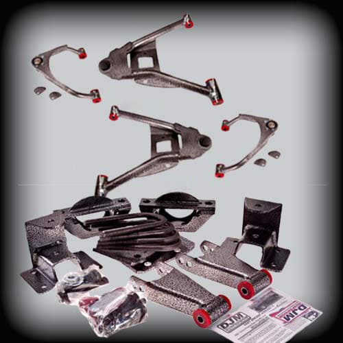 DJM - 2007-2015 Chevy Silverado 3/4 Lowering Kit (Cast Iron Steering Knuckles)-Lowering Kits-Deviate Dezigns (DV8DZ9)