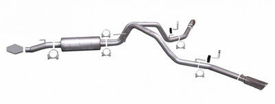GIBSON PERFORMANCE - 2005-2008 FORD F-150 4.6L/5.4L STAINLESS STEEL DUAL EXTREME EXHAUST-Cat-Back-Deviate Dezigns (DV8DZ9)