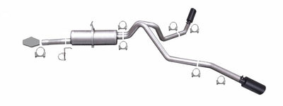 GIBSON PERFORMANCE - 1999-2004 FORD F250/F350 SUPER DUTY 5.4L/6.8L STAINLESS STEEL BLACK ELITE DUAL EXTREME EXHAUST-Cat-Back-Deviate Dezigns (DV8DZ9)