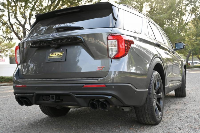 GIBSON PERFORMANCE - 2020-2022 FORD EXPLORER ST 3.0L STAINLESS STEEL BLACK CERAMIC AXLE BACK DUAL EXHAUST-Cat-Back-Deviate Dezigns (DV8DZ9)