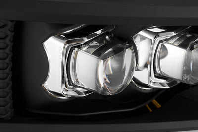 ALPHAREX - NOVA | Black | 2007-2013 Chevrolet Silverado 1500/2007-2014 2500HD/3500HD-Headlights-Deviate Dezigns (DV8DZ9)