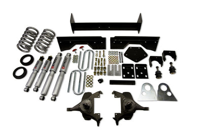 Belltech | 1994-1999 Dodge Ram 1500 (Ext Cab/V8/Auto Trans Only) | Front And Rear Complete Kit W/ Street Performance Shocks-Lowering Kits-Deviate Dezigns (DV8DZ9)