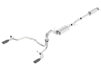 Borla 15-17 F-150 2.7/3.5L V6 EcoBoost / 5.0L V8 Black Chrome Cat-Back Touring Exhaust-Catback-Deviate Dezigns (DV8DZ9)