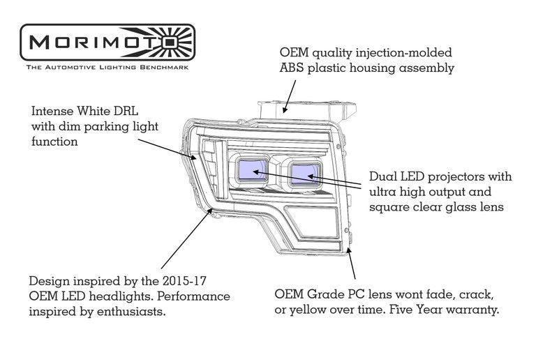 MORIMOTO - XB Hybrid | F-150 | 09-14-Lighting-Deviate Dezigns (DV8DZ9)